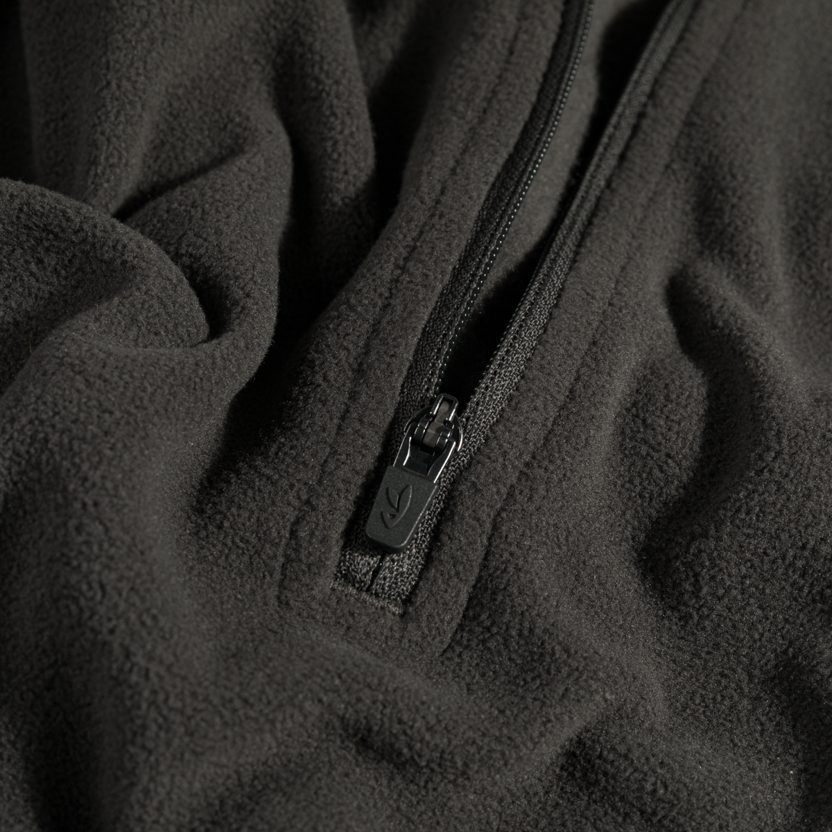 Auro Women's Fleece Zip Top — Black Olive
