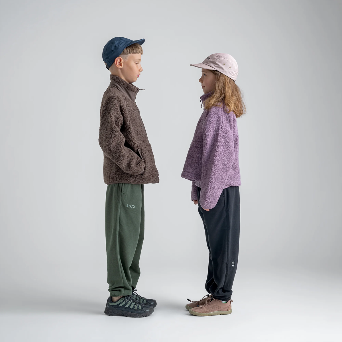 Palpo Kid's Pile Fleece Cropped Jacket — Iced Mauve