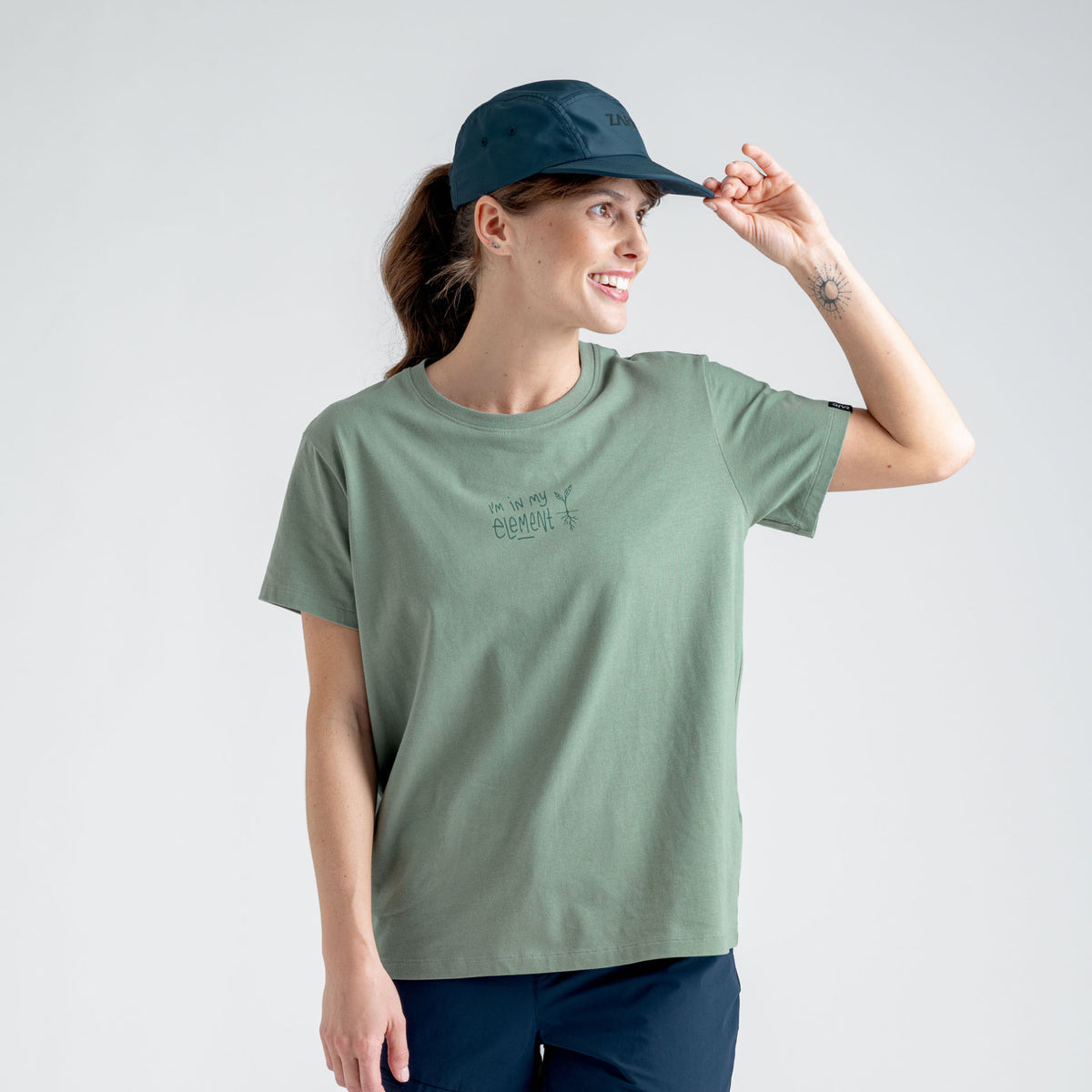 Arbo Women's Organic Cotton T-shirt — Brown Fire