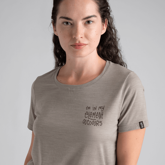 Kora Women's Merino T-shirt — Falcon Grey