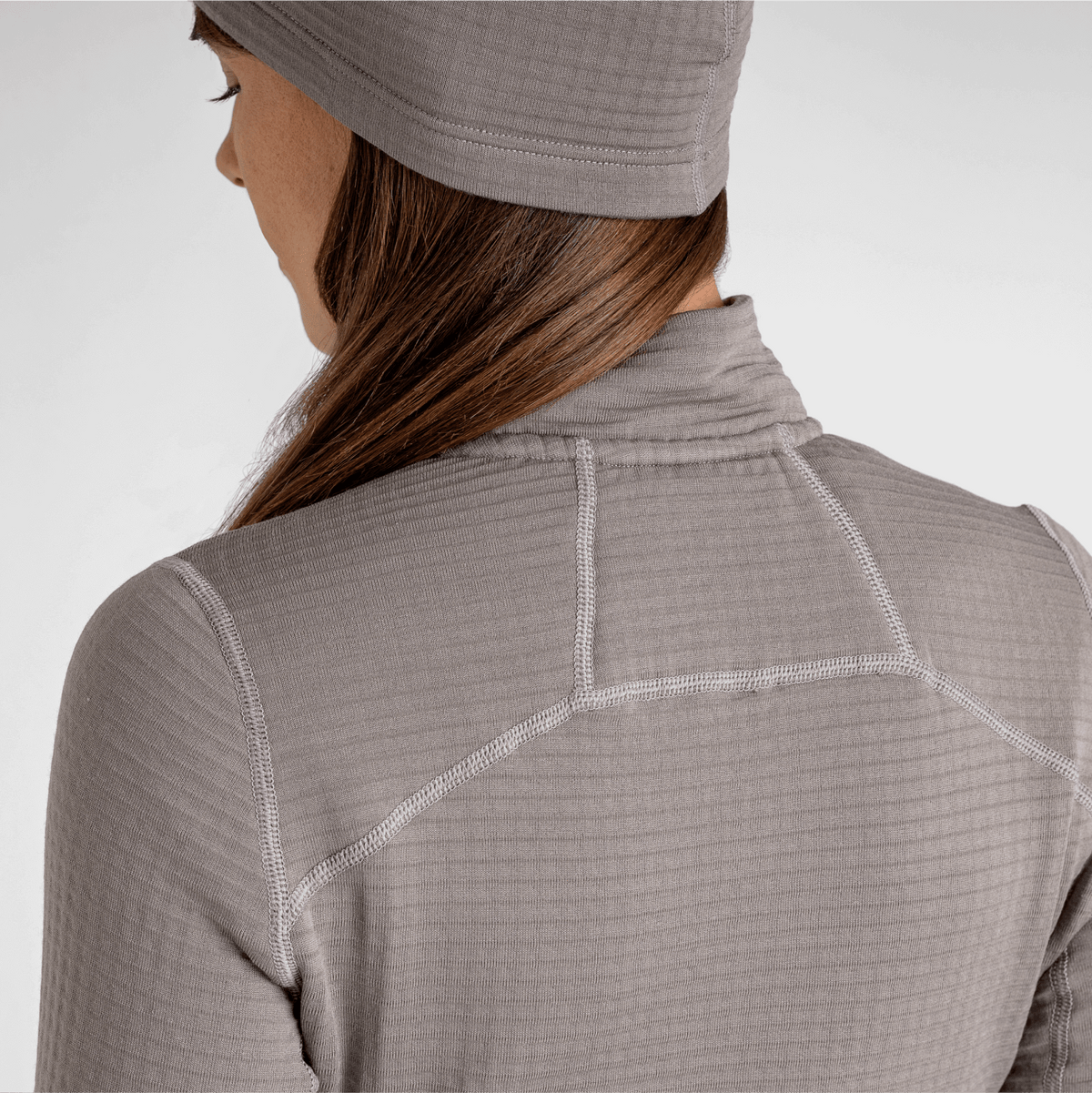 Kovri Women's Merino Grid Jacket — Grey Navy
