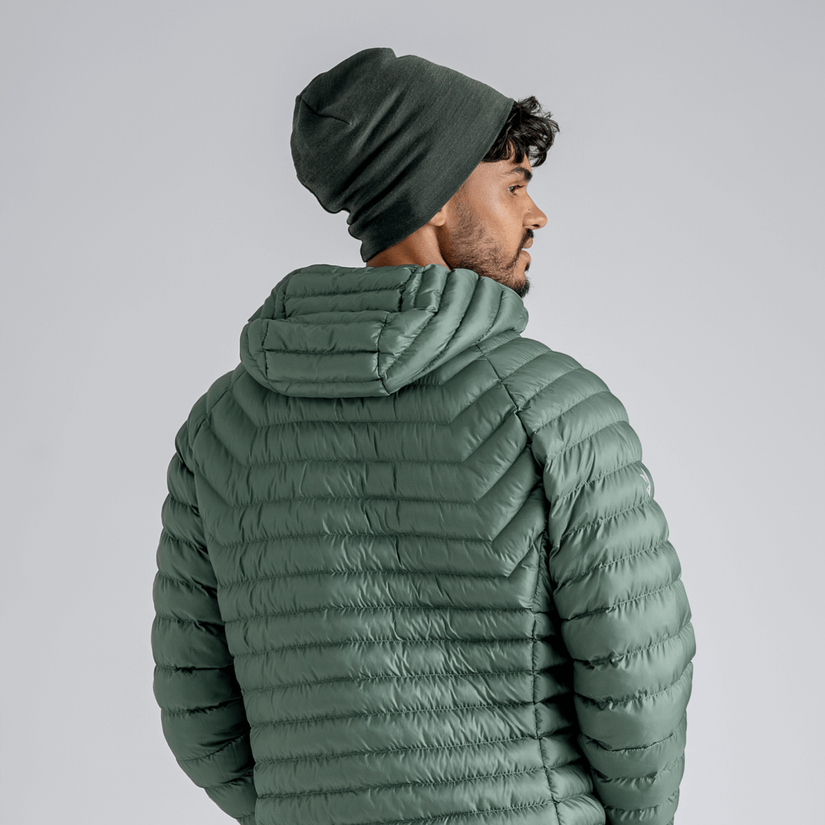 Nubaro Men's Insulated Hooded Jacket — Thyme Green