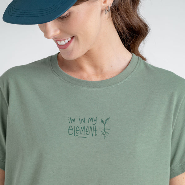 Arbo Women's Organic Cotton T-shirt — Brown Fire