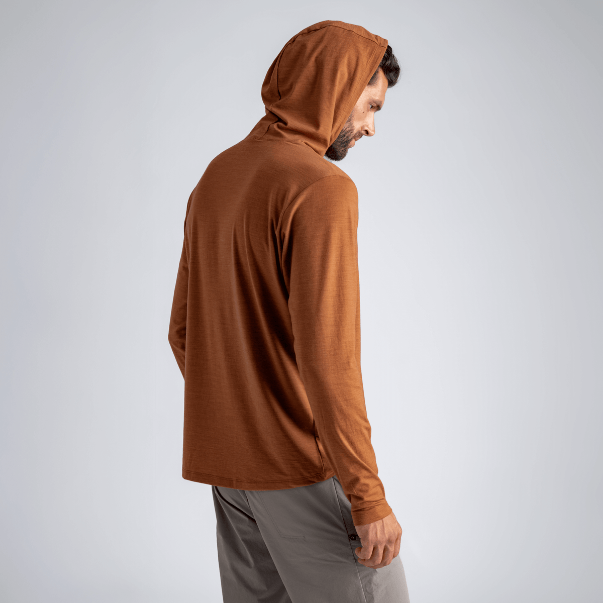 Kora Men's Merino Hoodie — Decadent Red