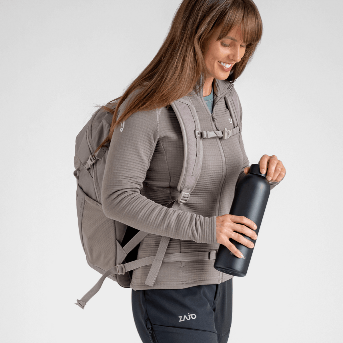 Kovri Women's Merino Grid Jacket — Grey Navy