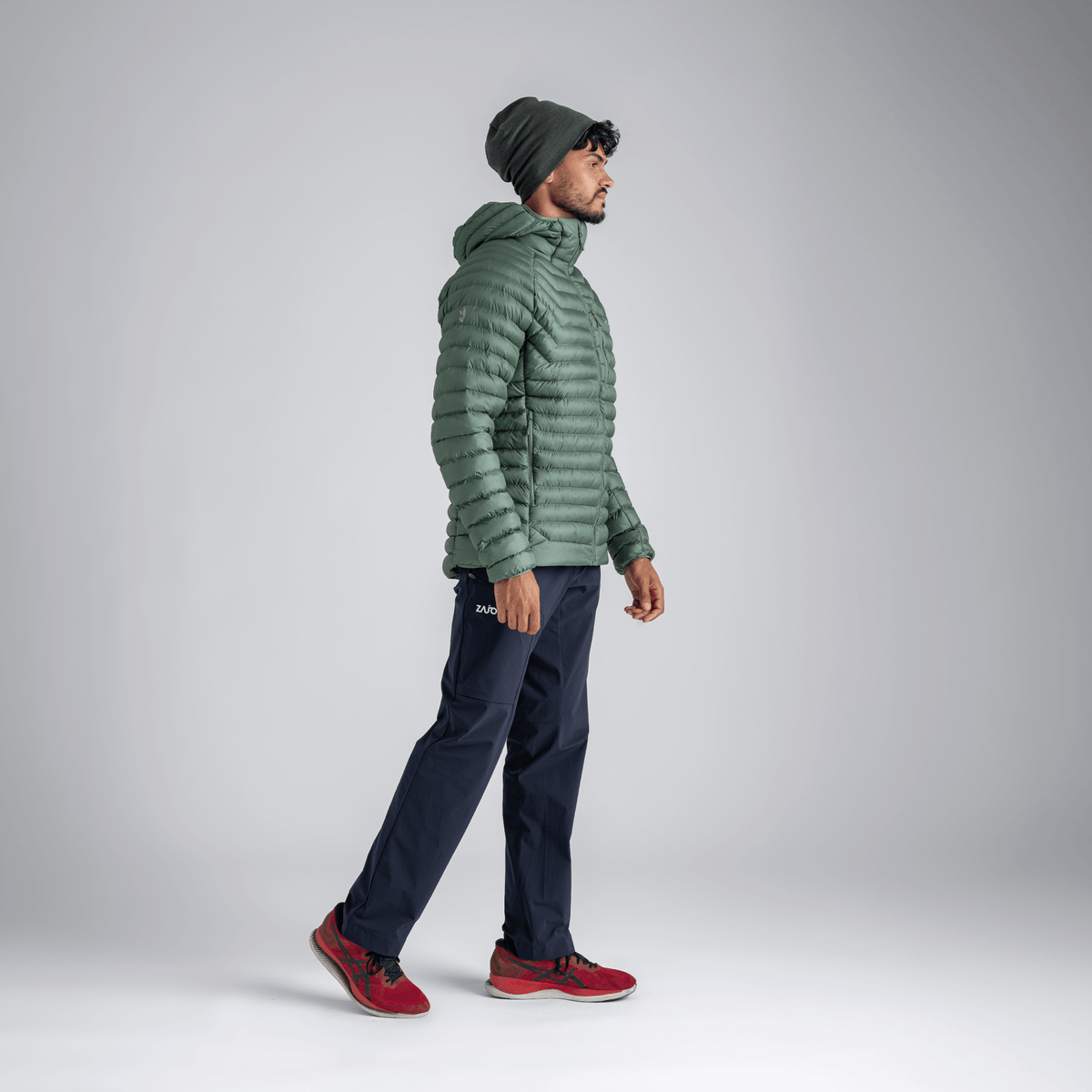 Nubaro Men's Insulated Hooded Jacket — Thyme Green