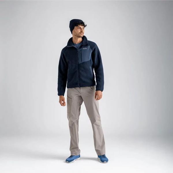 Palpo Men's Pile Fleece Jacket — Cocoa Brown