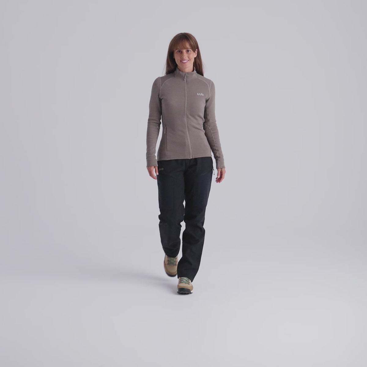 Kovri Women's Merino Grid Jacket — Earth Red