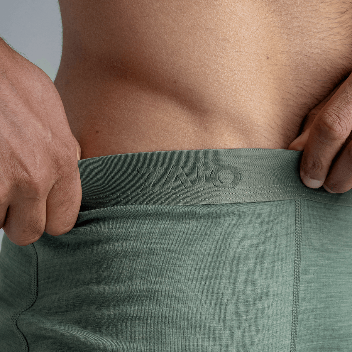 Senti Men's Merino Boxer Briefs — Thyme Green
